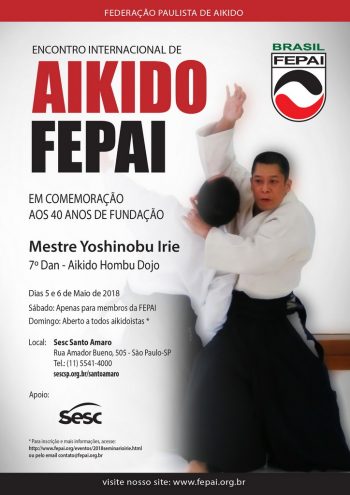 Seminário Internacional de Aikido com Yoshinobu Irie Shihan (7º Dan Aikikai)